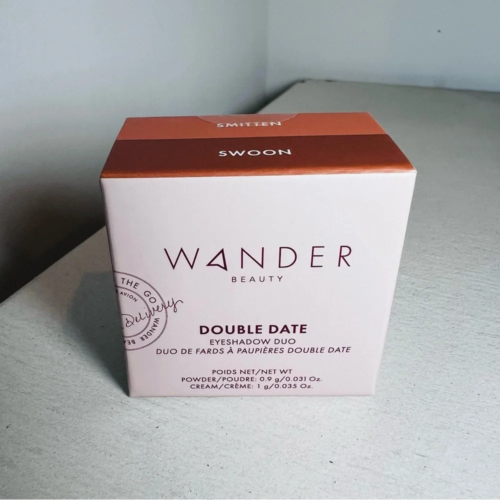 WANDER Beauty Eyeshadow Duo Double Date Powder Smitten Cream Swoon NIB Mirror